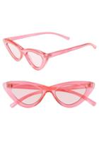 Women's Adam Selman X Le Specs Luxe Last Lolita 49mm Cat Eye Sunglasses - Hot Pink