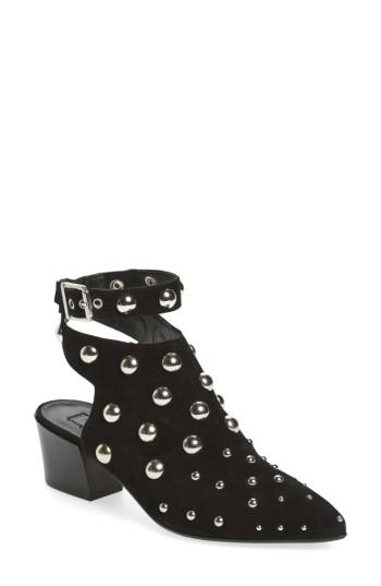 Women's Topshop Madness Studded Wraparound Bootie .5us / 37eu - Black