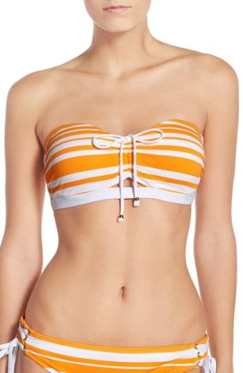 Women's Tommy Bahama 'sportif' Underwire Bandeau Bikini Top Dd - Yellow