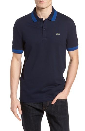 Men's Lacoste Slim Fit Contrast Stretch Cotton Pique Polo