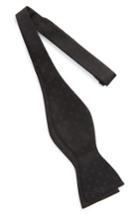 Men's Calibrate Diamond Grid Silk Bow Tie, Size - Black