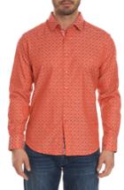 Men's Robert Graham Diamante Classic Fit Print Sport Shirt - Coral