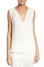 Women's Theory Alamay Silk Georgette Top, Size - Ivory