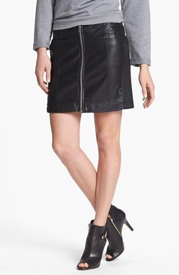 Two By Vince Camuto Faux Leather Moto Miniskirt Rich