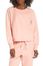 Women's Madewell Fleece Pajama Sweatshirt, Size - Pink