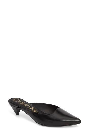 Women's Calvin Klein Lanora Pointy Toe Mule M - Black