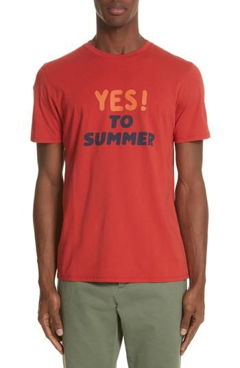 Men's A.p.c. Yes! To Summer Graphic T-shirt - Red