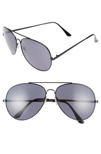 Women's Bp. 65mm Oversize Aviator Sunglasses - Black/ Black