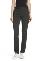 Women's Theory Seamed Front Stretch Twill Pants - Black