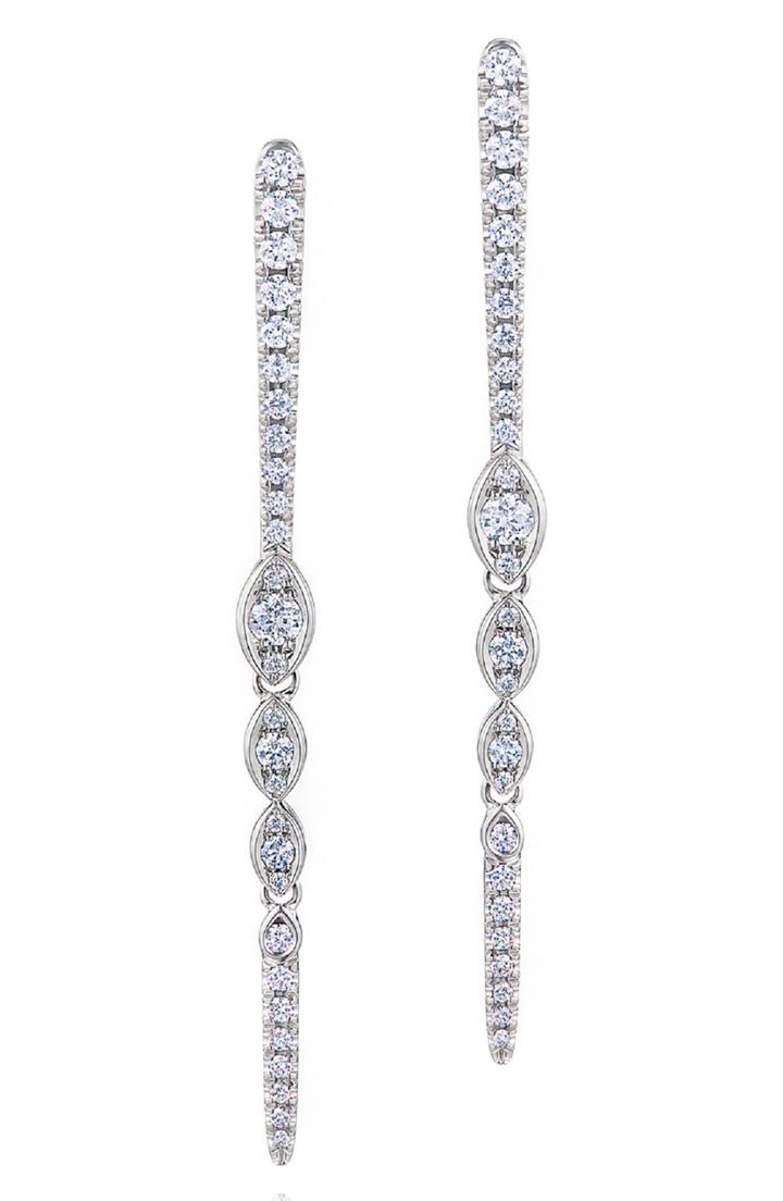 Women's Kwiat Vine Diamond Drop Earrings