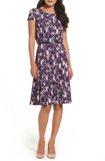 Women's Eliza J Belted Fit & Flare Dress