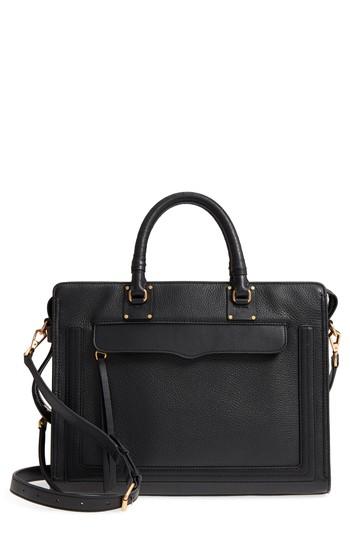 Rebecca Minkoff Large Bree Leather Satchel - Black