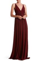 Women's Dress The Population Phoebe Chiffon Gown - Red