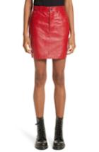 Women's Vetements Leather Miniskirt - Red