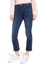 Women's Vigoss Fray Hem Crop Straight Leg Jeans - Blue