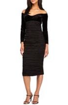 Women's Alex Evenings Off Theshoulder Empire Waist Dress - Black