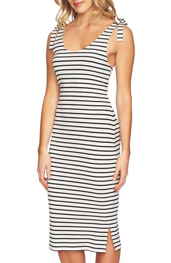 Women's Cece Stripe Knit Tank Dress, Size - Black