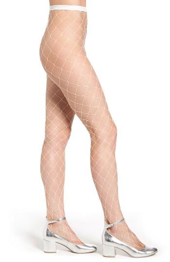 Women's Nordstrom Fishnet Tights - White