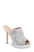 Women's Lauren Lorraine Mimi Embellished Slide Sandal .5 M - Metallic