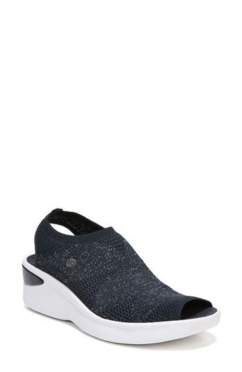 Women's Bzees Secret Peep Toe Knit Sneaker M - Blue