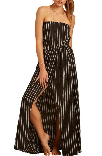 Women's Love Like Summer X Billabong Strapless Faux Wrap Maxi Dress - Black