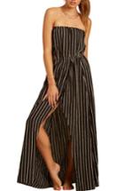 Women's Love Like Summer X Billabong Strapless Faux Wrap Maxi Dress - Black