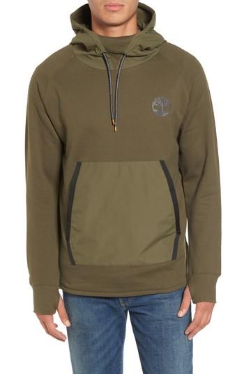 Men's Timberland Mixed Media Oversize Hoodie, Size - Green