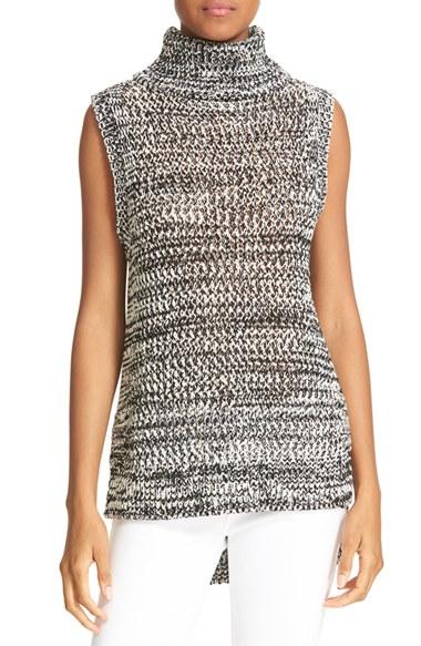 Women's 10 Crosby Derek Lam Cotton Sleeveless Turtleneck