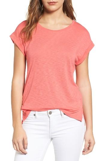 Women's Splendid Roll Cuff Tee - Coral