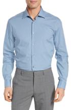 Men's John Varvatos Star Usa Regular Fit Stretch Check Dress Shirt .5l - Blue