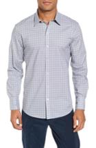 Men's Zachary Prell Macdonald Slim Fit Check Sport Shirt, Size - Grey