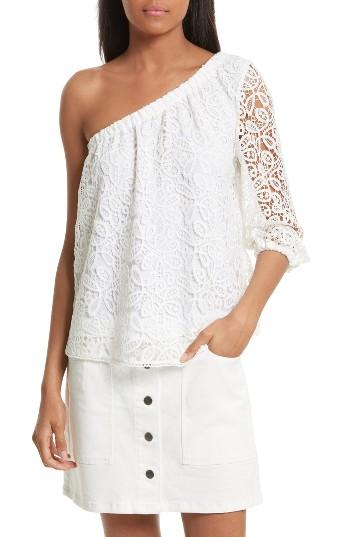 Women's Rebecca Minkoff Harmony One-shoulder Lace Top, Size - White