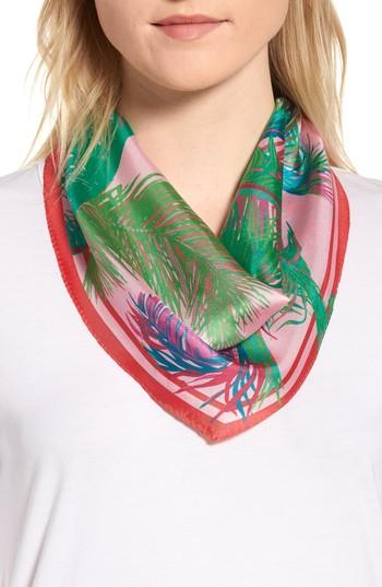 Women's Echo Tasman Palms Diamond Cut Silk Scarf, Size - Pink
