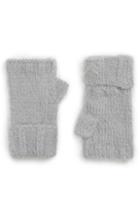Women's Treasure & Bond Eyelash Fingerless Gloves, Size - Grey