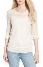 Women's Hinge Pointelle Sweater, Size - Ivory