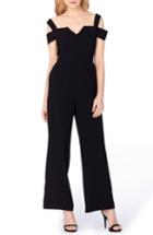 Women's Tahari Cold Shoulder Jumpsuit - Black
