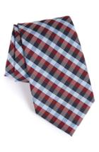 Men's Nordstrom Men's Shop Plaid Silk Tie, Size - Red