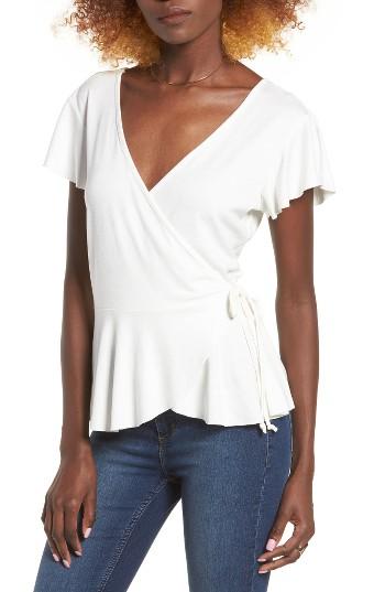 Women's Leith Ruffle Wrap Top - Ivory