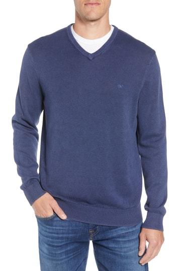 Men's Vineyard Vines Cotton & Cashmere V-neck Sweater - Blue