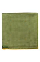 Men's Robert Talbott Geometric Silk Pocket Square, Size - Green