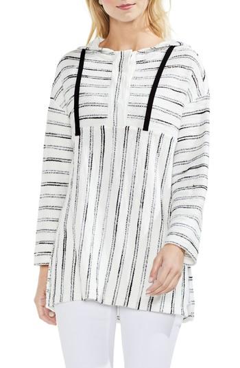 Women's Vince Camuto Stripe Jerga Hoodie, Size - Black