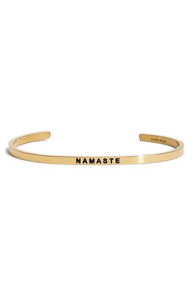 Women's Mantraband 'namaste' Cuff