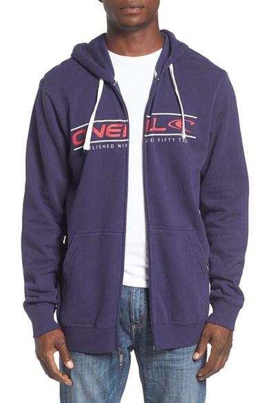 Men's O'neill 'collect' Graphic Zip Hoodie - Blue