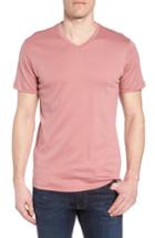 Men's Robert Barakett Georgia Regular Fit V-neck T-shirt, Size - Coral