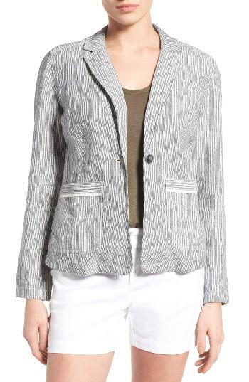 Women's Caslon Linen One-button Blazer - Ivory