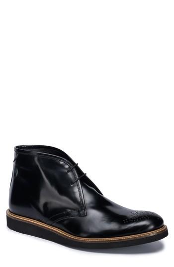 Men's Bugatchi Verona Brogued Chukka Boot M - Black