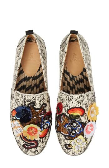 Women's Bill Blass Sutton Espadrille Flat M - Ivory