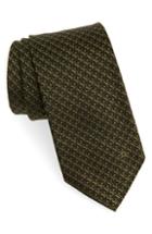 Men's Salvatore Ferragamo Fano Jacquard Silk Tie, Size - Green