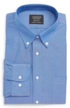 Men's Nordstrom Men's Shop Smartcare(tm) Traditional Fit Pinpoint Dress Shirt 32/33 - Blue