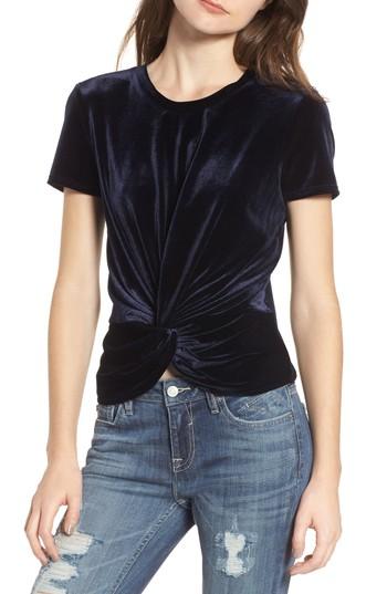 Women's Soprano Twist Front Velvet Tee